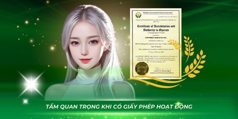 Giấy phép khẳng định một đơn vị kinh doanh hợp pháp